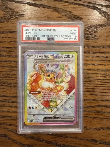2025 Pokémon SVP EN #174 Eevee ex Pre Super-Premium Collection PSA 9 Mint