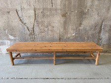 Wooden Slatted 2M Long Bench