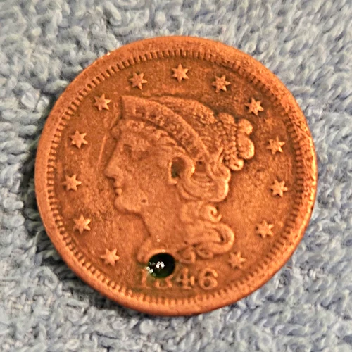 Photo of a 1846-P Large Cent from an eBay listing that sold on Jul 20, 2026