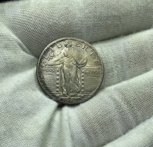 1927-P Standing Liberty Quarter Nice AU Great Strike O310