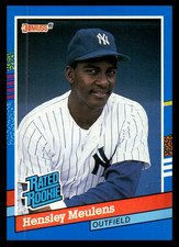 1991 Donruss Hensley Meulens #31 New York Yankees MLB Baseball Rated Rookie RC
