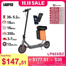Electric Scooter 350W Motor 36V 5.2Ah Battery app 19mph Max Speed Up to 16miles