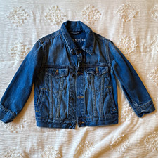 GapKids 1969 Blue Denim Jacket XS Collared Button Front Pockets Long Sleeve
