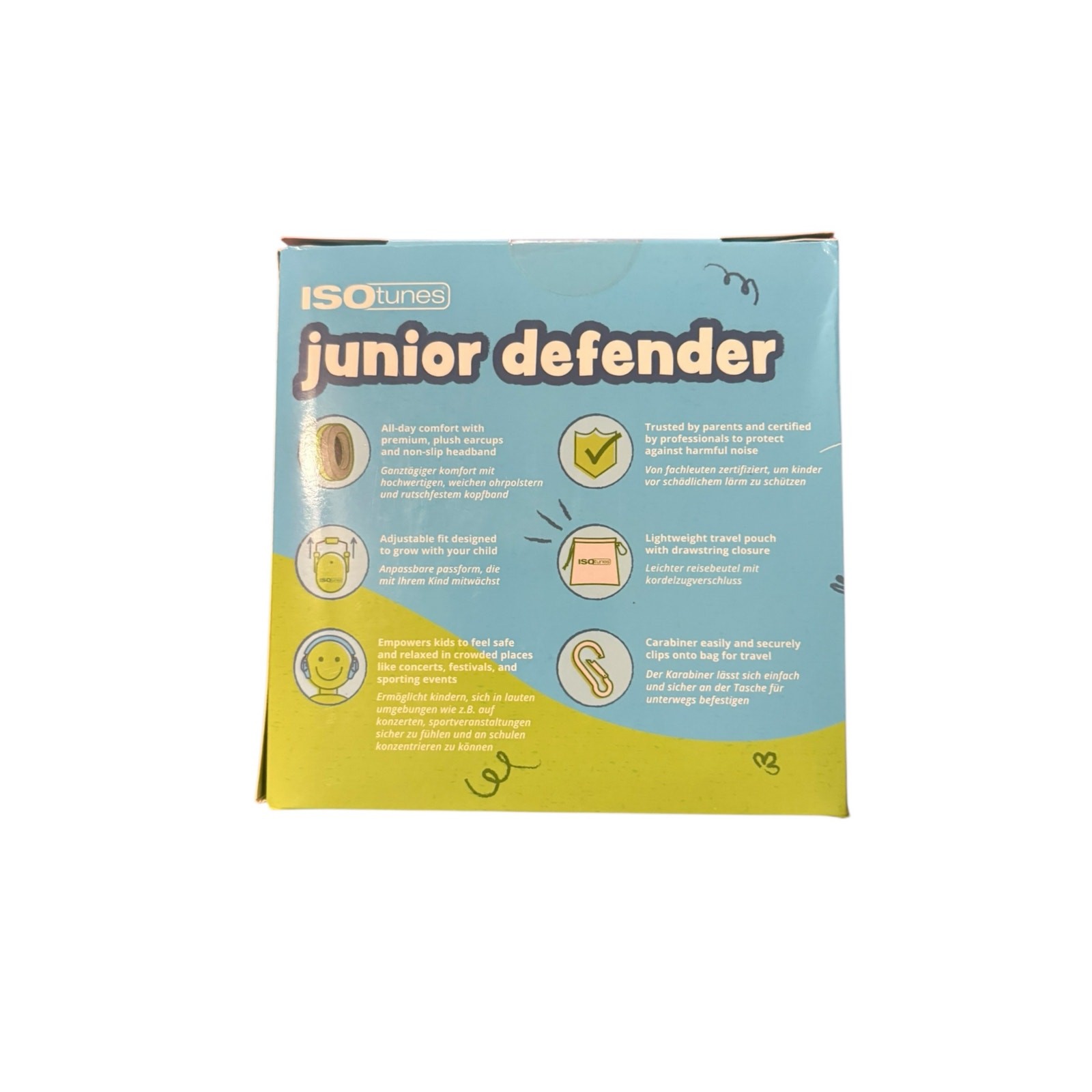 ISOtunes JUNIOR DEFENDER Noise Cancelling Headphones for Kids