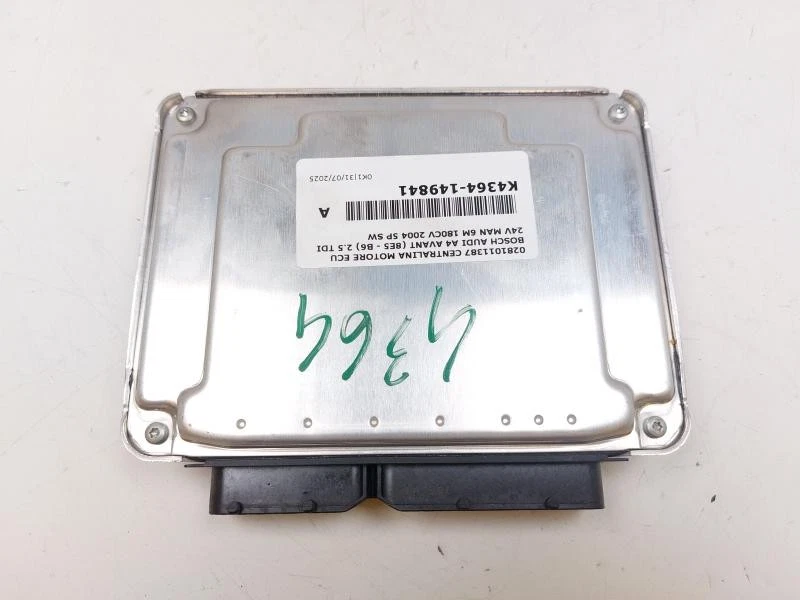 0281011387 CENTRALINA MOTORE ECU BOSCH AUDI A4 AVANT (8E5 - B6) 2.5 TDI 24V MAN  - Immagine 3 di 4