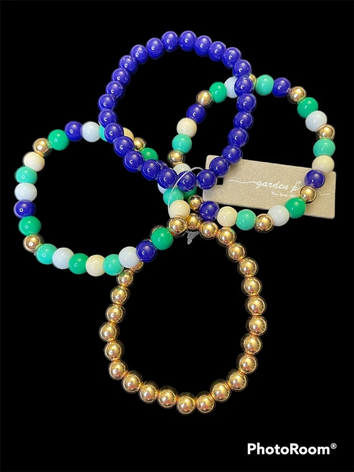 Garden Party Jewelry Set With 20" Adjustable Necklace & 4 Stackable Bracelets - Image 4 of 4