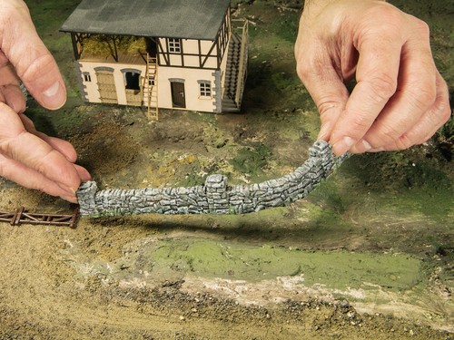 58283 Noch HO, Mauern aus Naturstein, Detailgetreu, aus Hartschaum Länge 104 cm - Bild 6 von 6