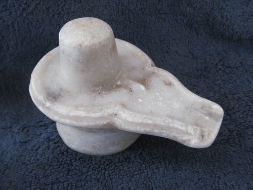 Antique Religion Idol Stone Shivling Shiva Lingam Tribal Nandi Ox Statue Figure - Picture 5 of 9