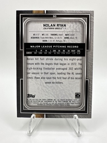 2023 Topps Museum Collection NOLAN RYAN Blue 146/150 California Angels - Picture 2 of 2
