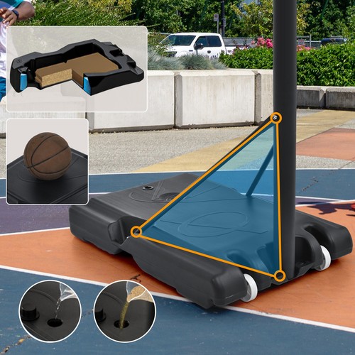 Portable Basketball Hoop Basketball System 4.76-10ft Height Adjustable Youth Adu - Picture 5 of 18