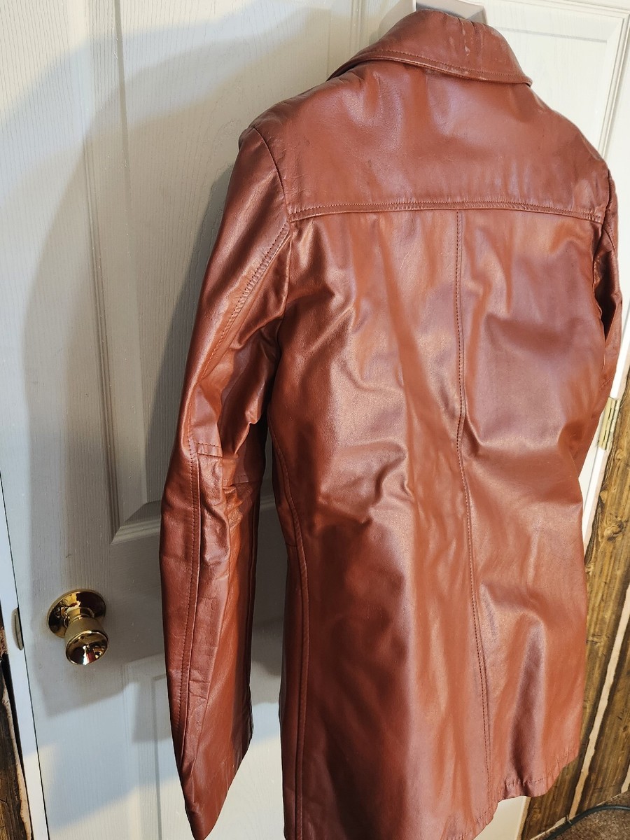 Vintage 70s JC Penney Brown Leather Jacket Size 42L Coat Fight Club Fleece Lined | eBay Vintage 70s JC Penney Brown Leather Jacket Size 42L Coat Fight Club Fleece Lined | eBay