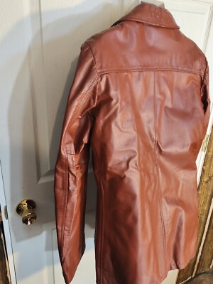 Vintage 70s JC Penney Brown Leather Jacket Size 42L Coat Vintage 70s JC Penney Brown Leather Jacket Size 42L Coat