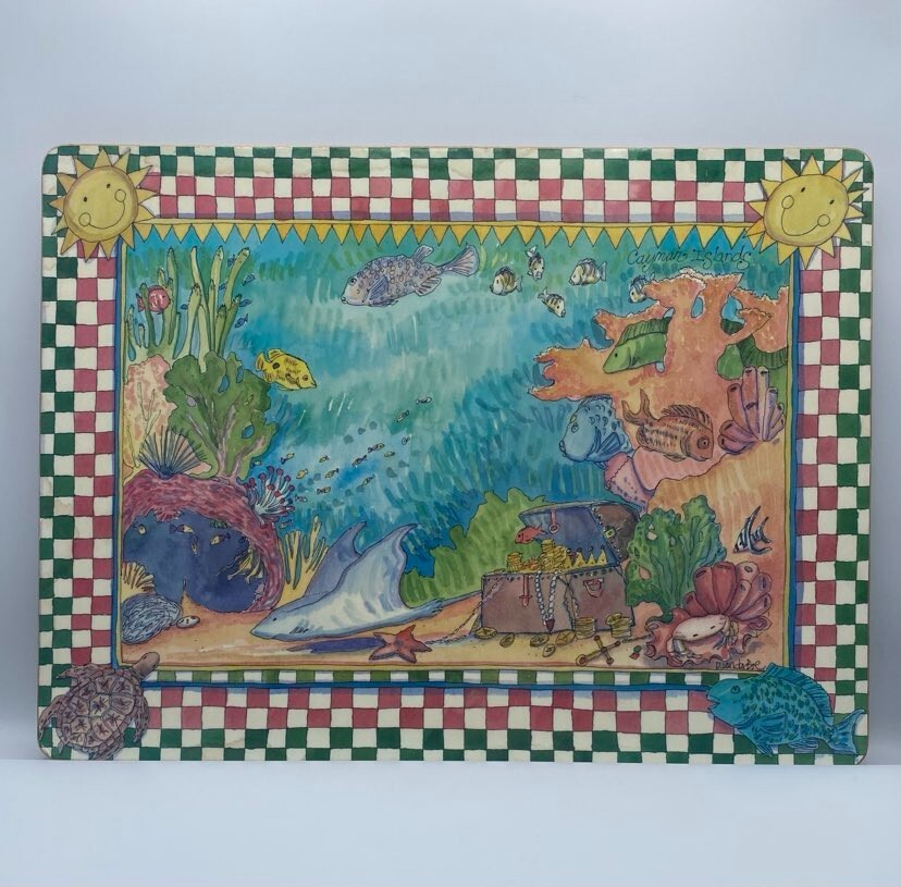 Pimpernel Placemats Cork Backed Cayman Islands Debbie Rose Chase Van