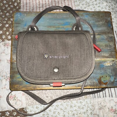 Sherpani Mini Crossbody Canvas Travel Olive Green W/Orange