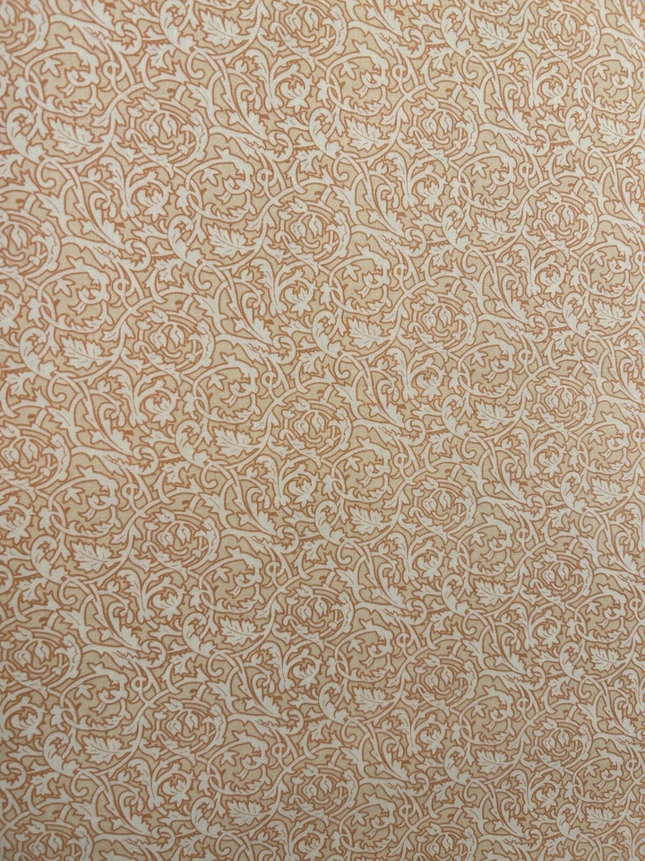 TELA EDREDÓN 100% ALGODÓN Michael Miller filigrana melocotón albaricoque blanco dos tonos Foto 3 de 4