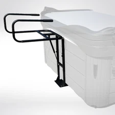 Puri Tech Cradle Undermount Cover Removal System for Hot Tubs and Spas Black