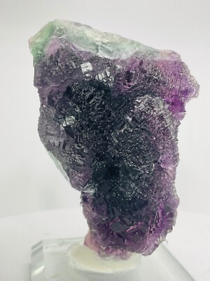 Fluorit Lila Fluorit Cluster Yaogangxian Mine China 225g Glas Display Base
