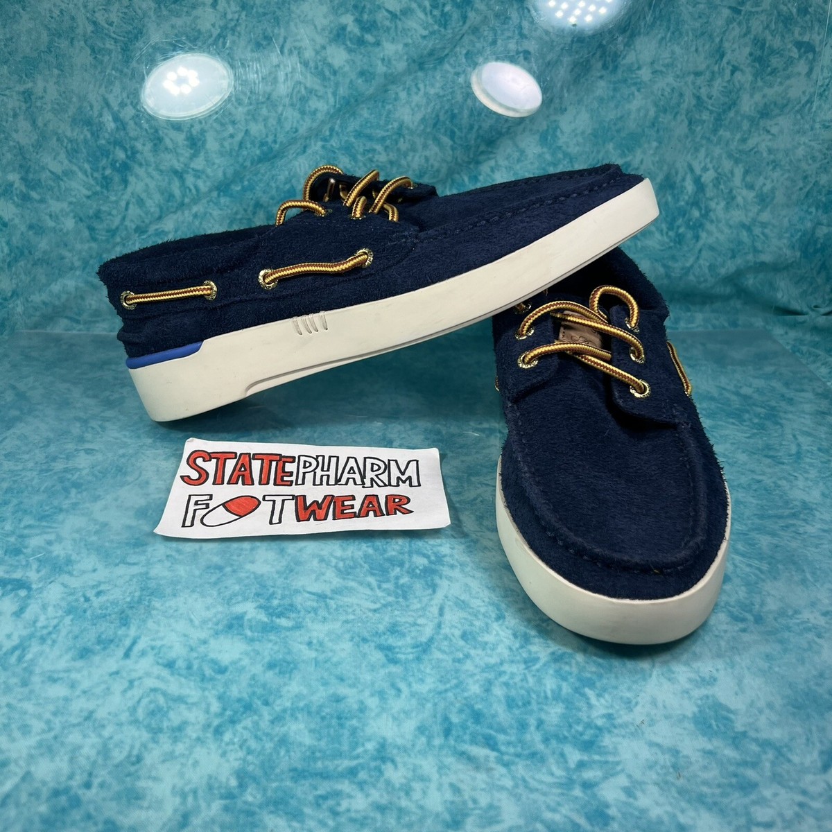 Sperry X Brooks Brothers Top Sider Men’s Blue Suede Low Top Casual Boat  Shoes