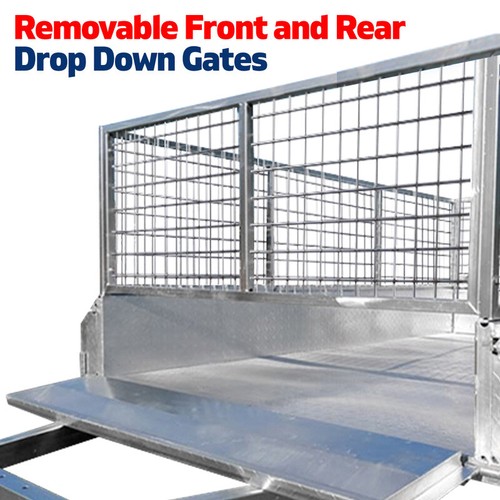 8x5 Box Trailer Galvanised 900mm Cage Fully Welded Single Axle Braked Xtreme - Picture 6 of 9