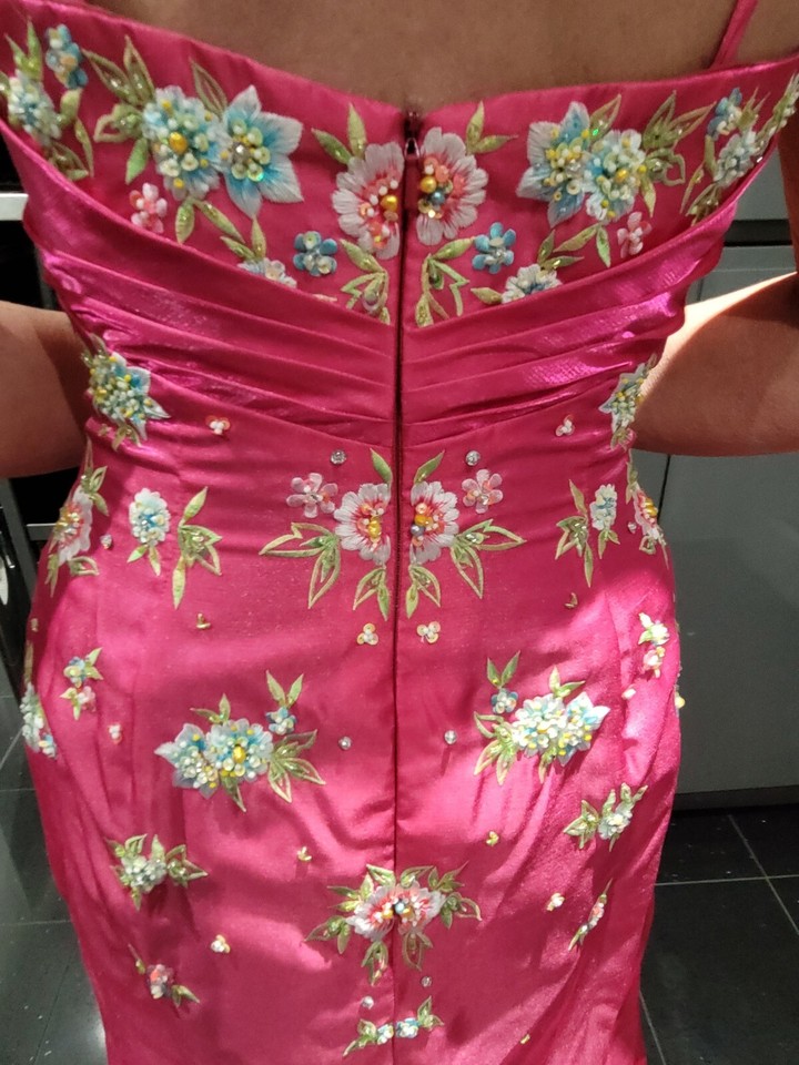 Ginnis Fashion Fushia Pink Strapless Prom/Wedding Guest/Formal Dress