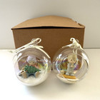 New ListingLot of 2 Precious Moments Christmas Ornaments Glass Ball