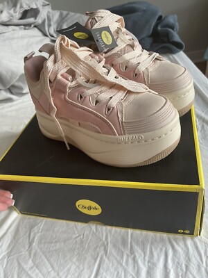 BUFFALO London Orcus SK8 Chunky Beige Pink Nude Platform