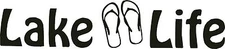 Lake Life Flip Flop Window Wall Art Nautical Boat Decal Vehicle Summer Beach Fun