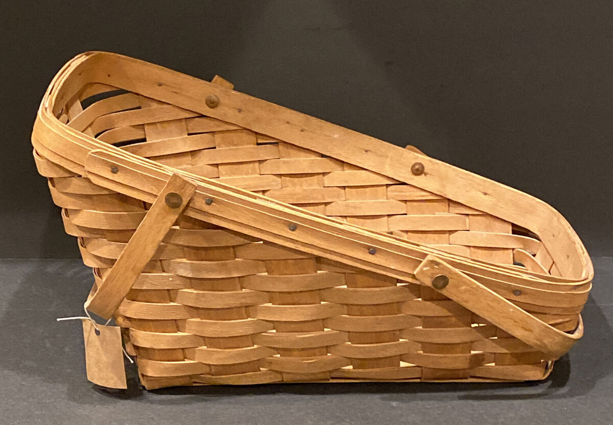 Longaberger Basket 14 Inches Long 2 Swing Handles Rare Longaberger Basket 14 Inches Long 2 Swing Handles Rare