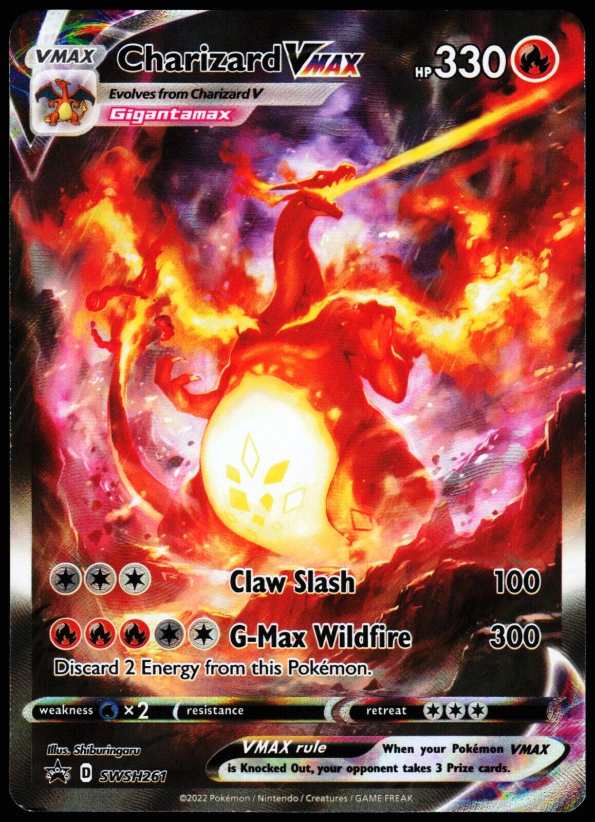 Pokemon Ultra-Premium Charizard VMAX SWSH261 Full-Art Holo Promo NM