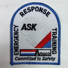 Amoco Emergency Response Training ASK Oil Gas Fuel Station Patch J8