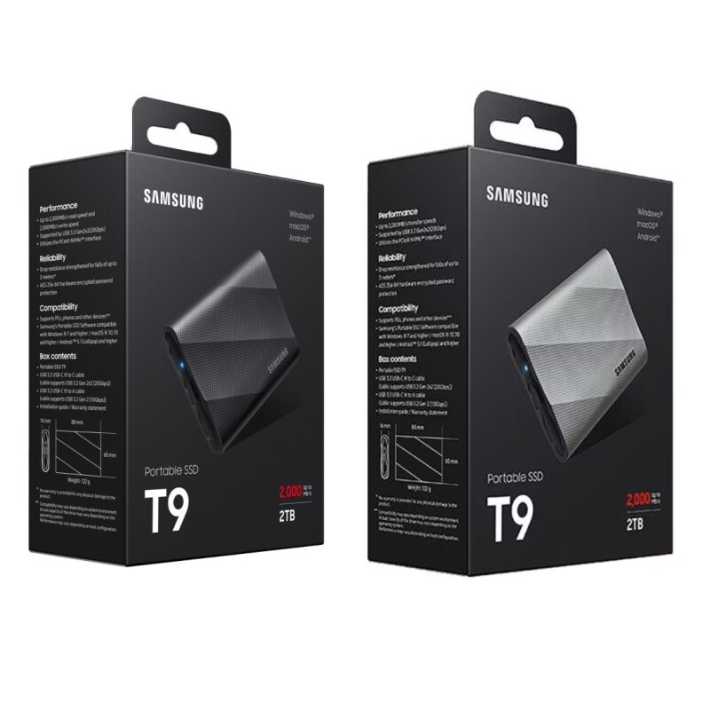 New SAMSUNG T9 4TB 2TB 1TB USB 3.2 2x2 External Solid State Drive
