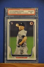 Masahiro Tanaka Yankees 2014 Bowman Rookie Card 1st Graded GEM MT 10