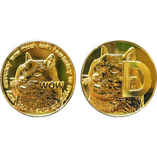 Dogecoin 2 oz Commemorative Challenge Coin Limited Edition Crypto Collectible BL
