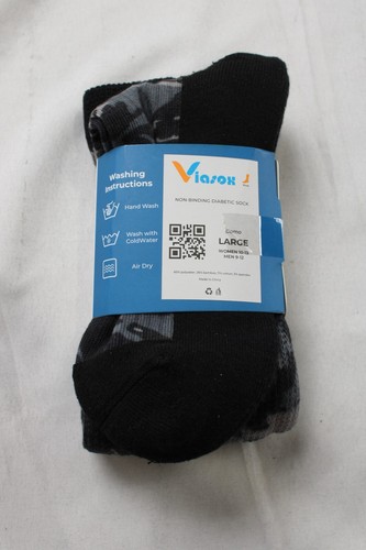 Viasox Unisex Diabetic Non-Binding Socks Assorted Colors/Sizes/Styles/Thickness - Picture 79 of 135
