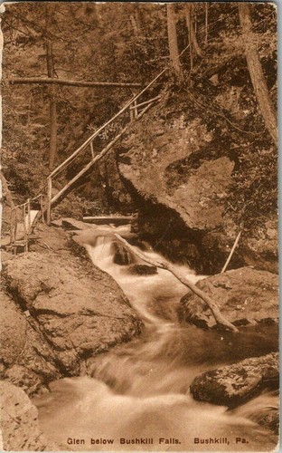 1923. BUSHKILL, PA. GLEN BELOW BUSHKILL FALLS. POSTKARTE.