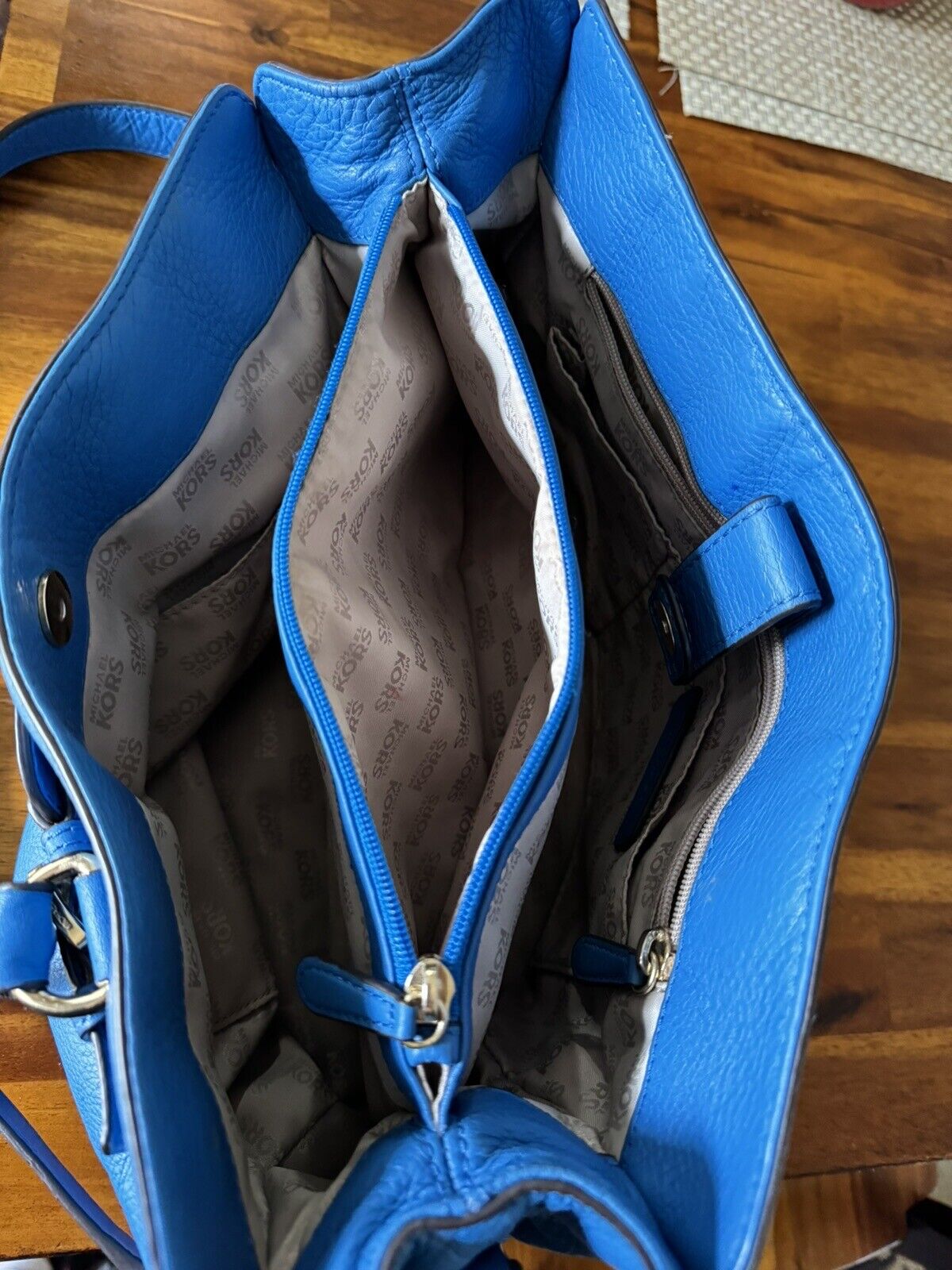 Michael Kors  Hamilton  Blue Satchel Shoulder Bag… - image 6