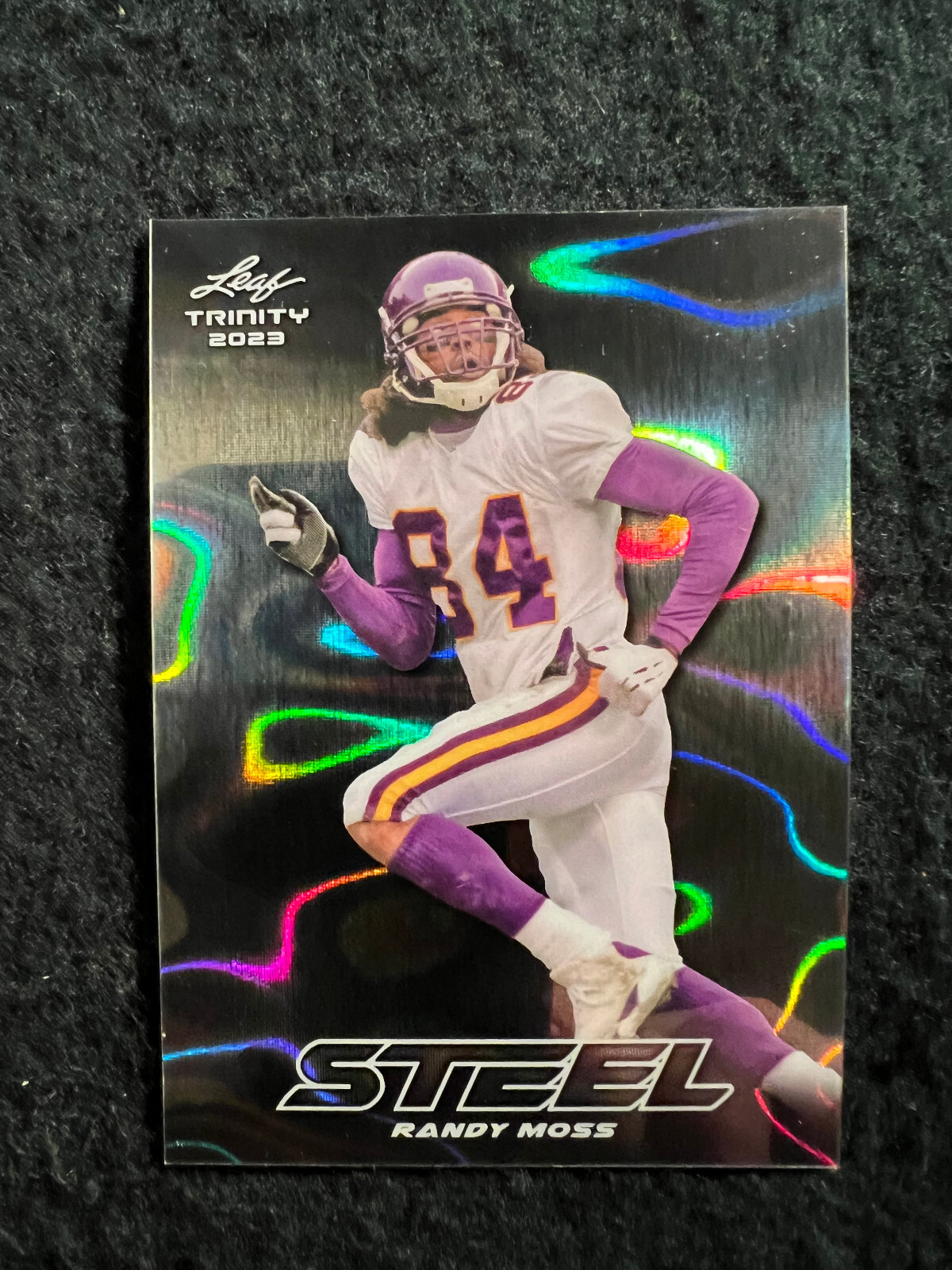 2023 Leaf Trinity Steel Lava Randy Moss #S-66🔥🏈🔥
