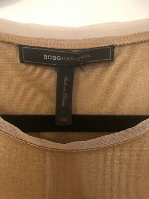 BCBGMAXAZRIA Gold Long Cocktail Dress Size XS NWOT | eBay