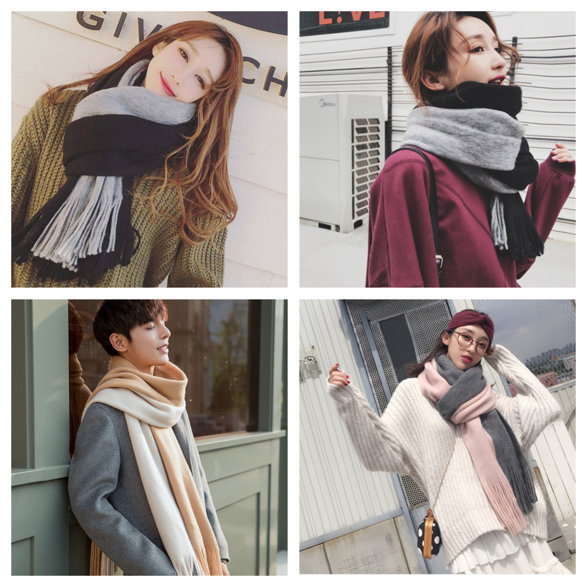 Large Thick Unisex Scarf Winter Soft Warm Long Wrap Shawl Pashmina