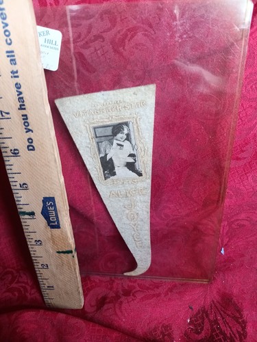 BANDIERA SOUVENIR LANA GAGLIARDETTO ALICE JOYCE vintage 1900 Vitagraph STAR ALICE JOYCE - Foto 2 di 4