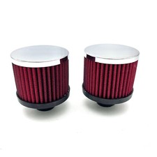 Valve Cover Breathers Set 3 Dia Gm Chevy Ford Mopar 1-14 Holes Washable Red