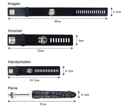 Metall Bar Leg Spreizstange Bondage Handgelenk Handfesseln Fußfesseln BDSM Cuffs - Bild 18 von 41