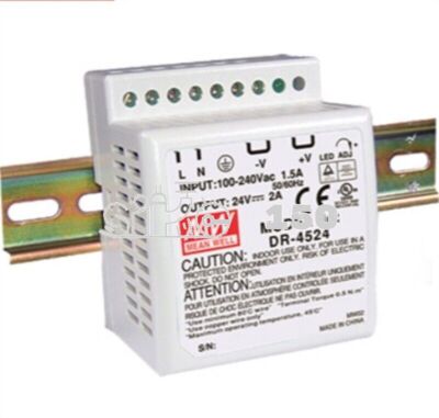1PC NEW Meanwell DR-4524 Ac To Dc Din-Rail Power Supply 24V 2 Amp 48W 1.5''tt #DM