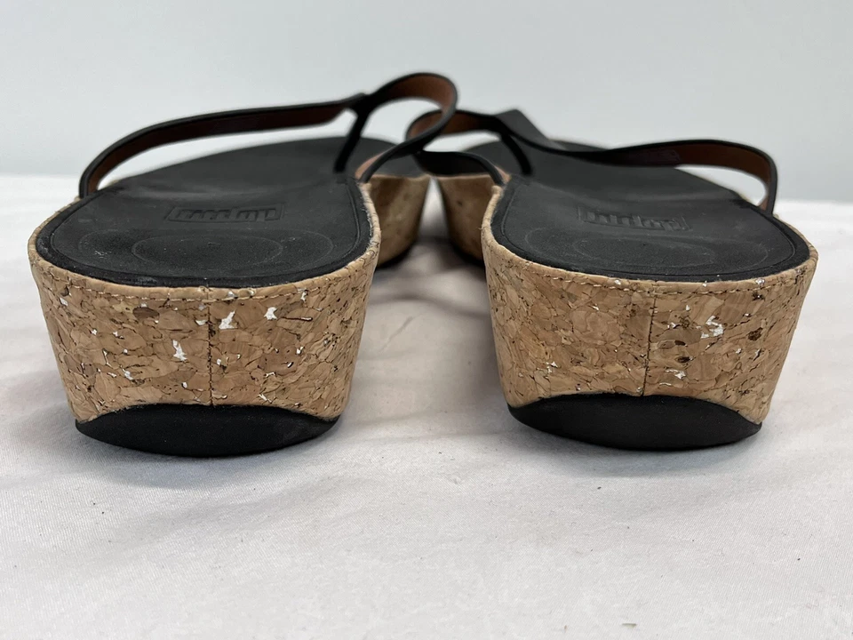 Sandalias chanclas para mujer talla 11 en muy buen estado negro cuña Foto 4 de 4