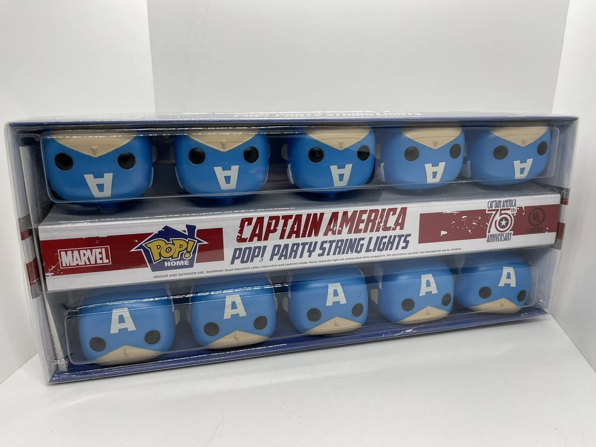 Funko Pop Captain America Party String Lights 10 Lights Marvel