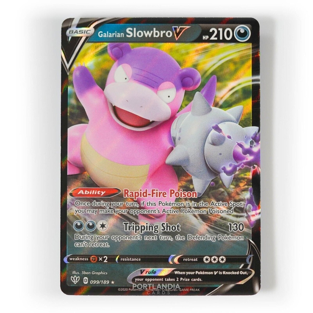 Pokemon - Galarian Slowbro V - 099/189 - SWSH Darkness Ablaze