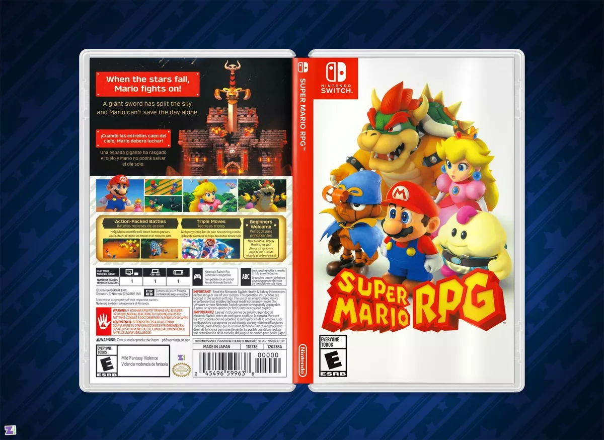 New Super Mario Bros U Deluxe Replacement Case: Double-sided Insert for  Nintendo Switch 