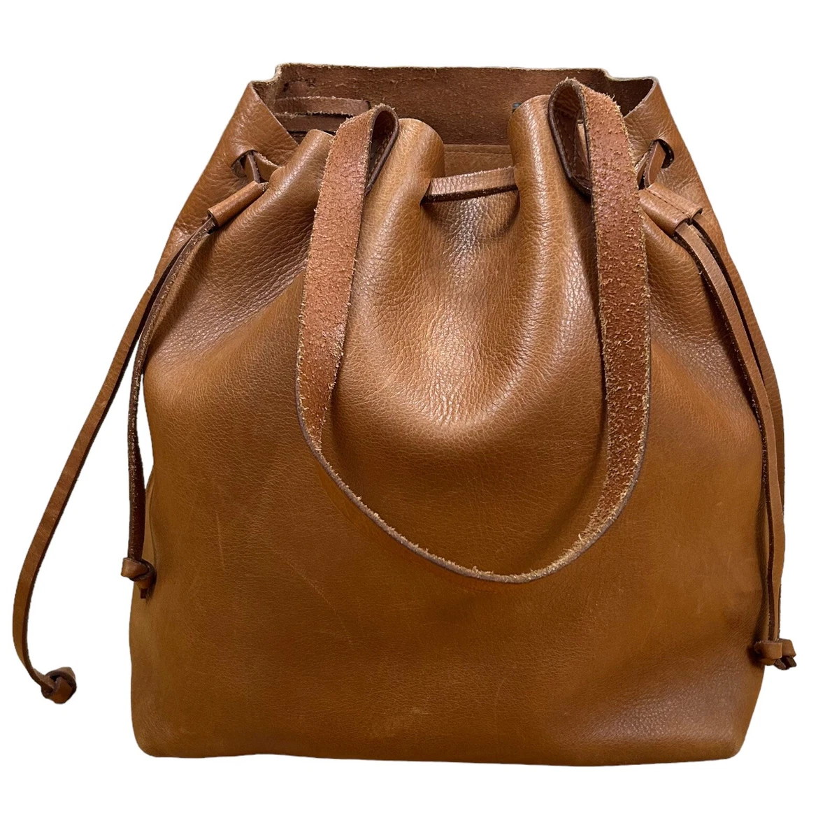 Alternative Genuine Leather Bucket Bag Classic Shoulder Bag 