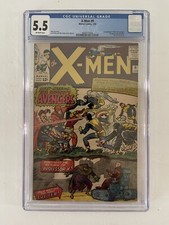 X-Men 9 CGC 5.5 OW 1st Avengers and X-Men Meeting 1st Lucifer Kirby Art 1965
