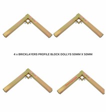 4PC HEAVY DUTY BRICKLAYERS PROFILE BLOCK DOLLYS 50MM X 50MM  - CT6251